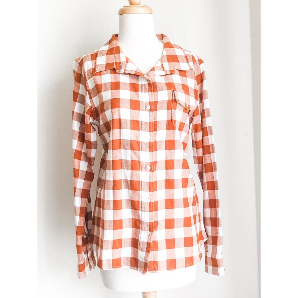 UG Apparel Orange plaid shirt